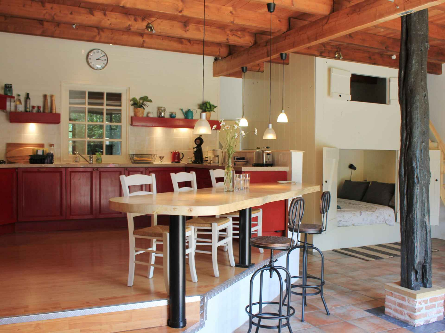 Woonkeuken vakantiewoning Hoeve Heide en Wold