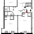 Plattegrond bovenetage extra kamer bij 5 of 6 personen